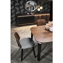 Masa Halmar Pedro 75x160 (Walnut/Black) Thumb