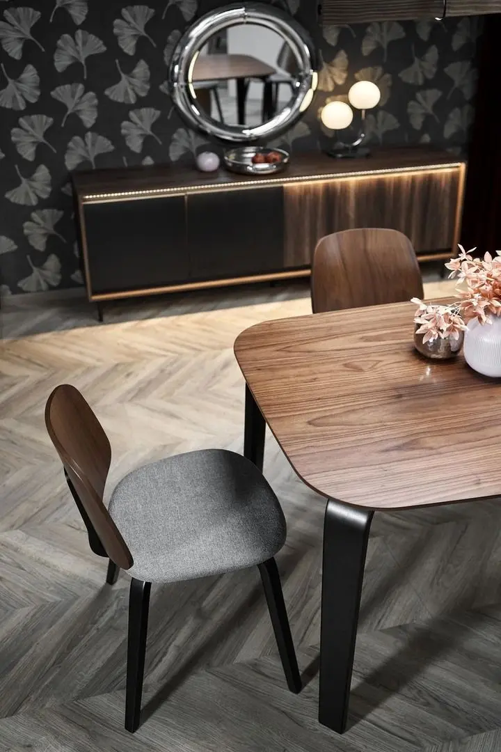 Masa Halmar Pedro 75x160 (Walnut/Black)