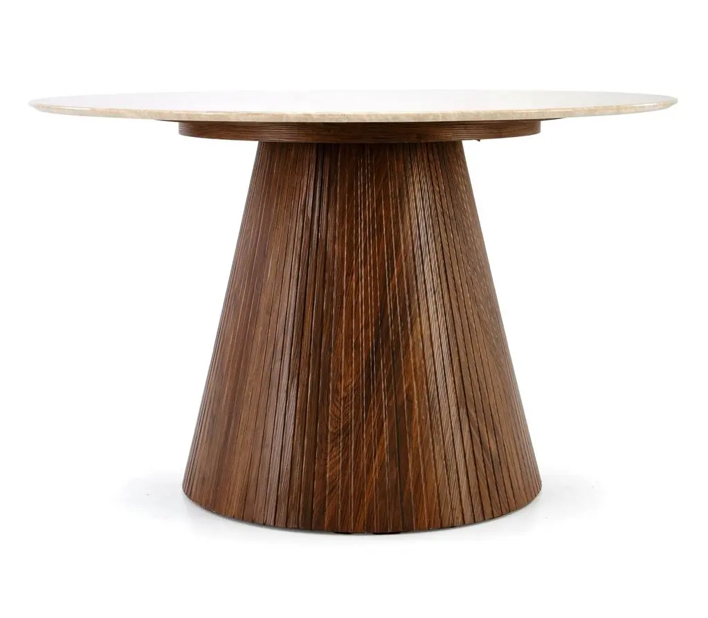 Стол Halmar Pireus (Travertine/Walnut)