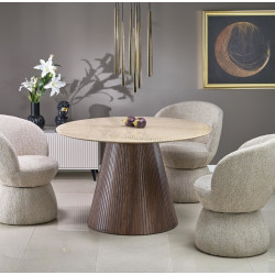 Masa Halmar Pireus (Travertine/Walnut)