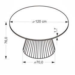 Стол Halmar Pireus (Travertine/Walnut) Thumb