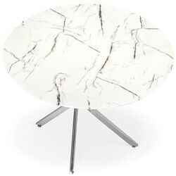 Masa Halmar Raymond 2 100x75 (White Marble/Silver) Thumb
