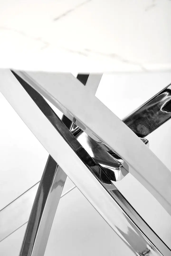 Masa Halmar Raymond 2 100x75 (White Marble/Silver)