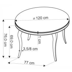 Masa Halmar Reginald (White Marble/Silver) Thumb