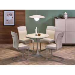 Masa Halmar Tolio Round (Travertine/Cashmere)