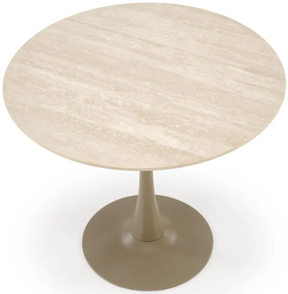 Masa Halmar Tolio Round (Travertine/Cashmere) - 4