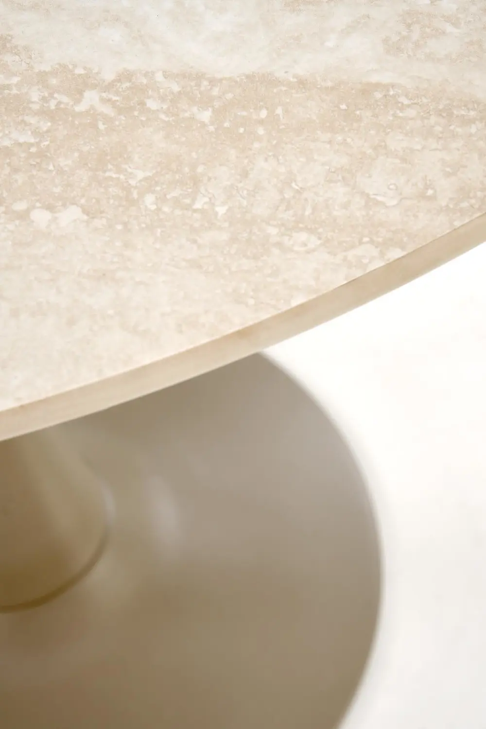 Masa Halmar Tolio Round (Travertine/Cashmere) - 6