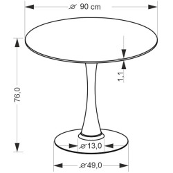 Masa Halmar Tolio Round (Travertine/Cashmere) Thumb
