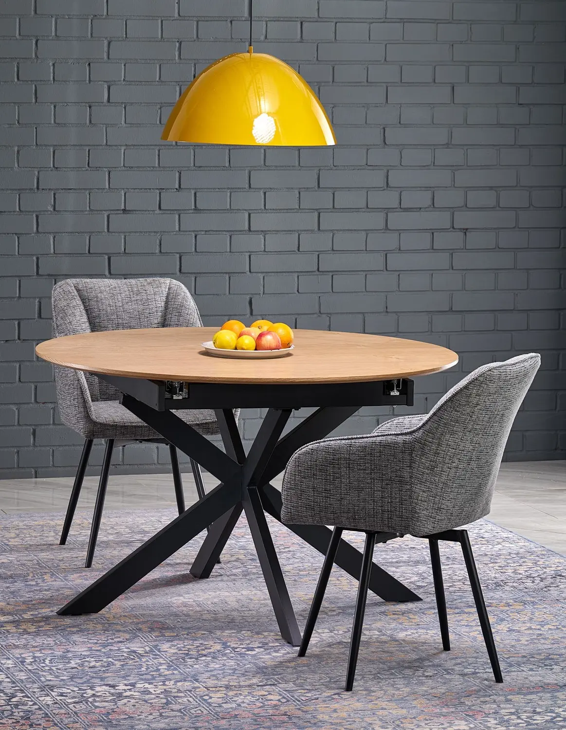 Masa extensibila Halmar Acord 160/200 (Natural/Black)