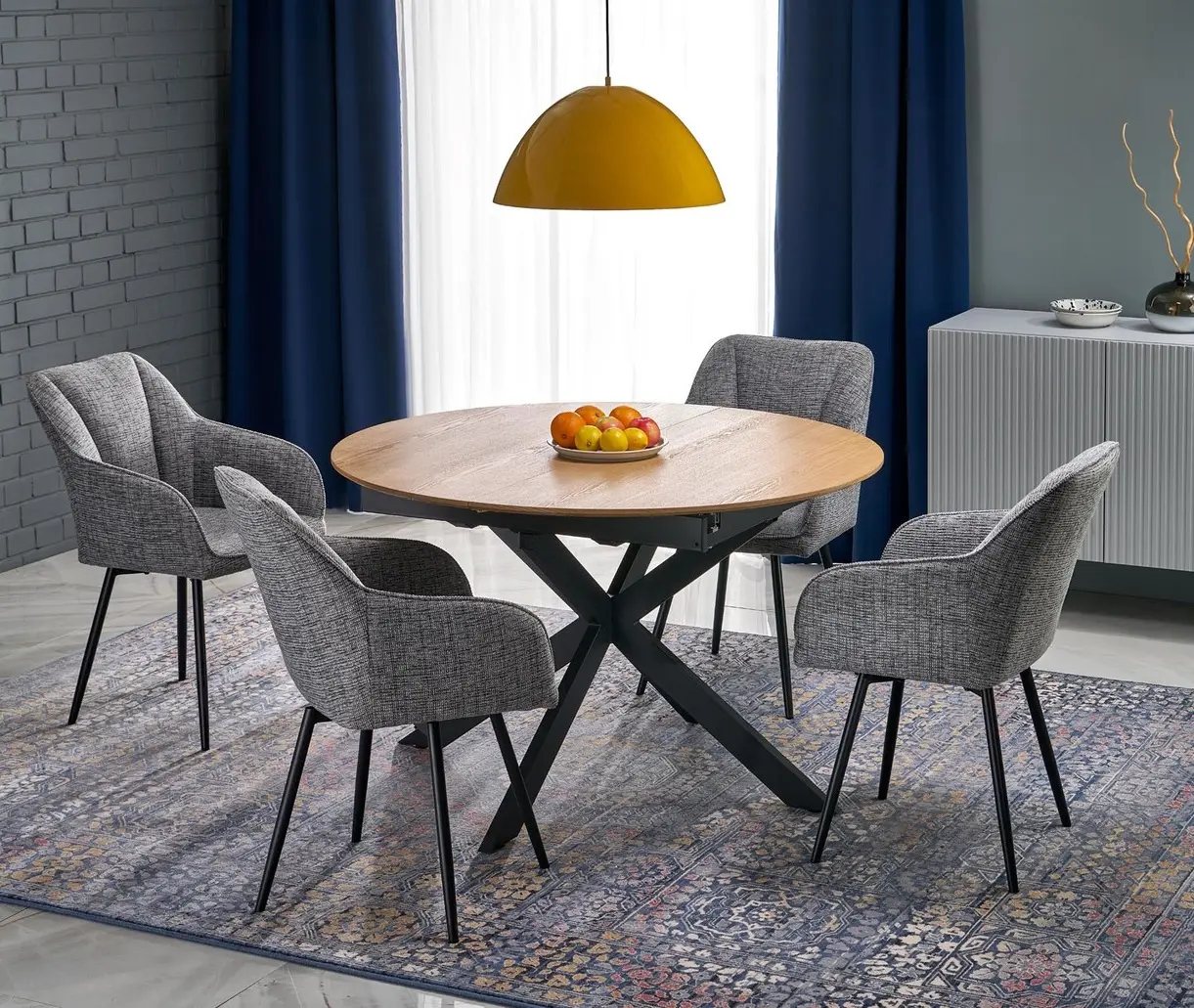 Masa extensibila Halmar Acord 160/200 (Natural/Black)