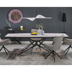 Masa extensibila Halmar Alfredo 160/240 (White Marble/Black)