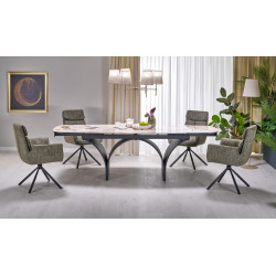 Стол раскладной Halmar Alter (Beige Marble/Black) Thumb