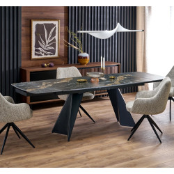Masa extensibila Halmar Armani 165/241 (Black Marble)