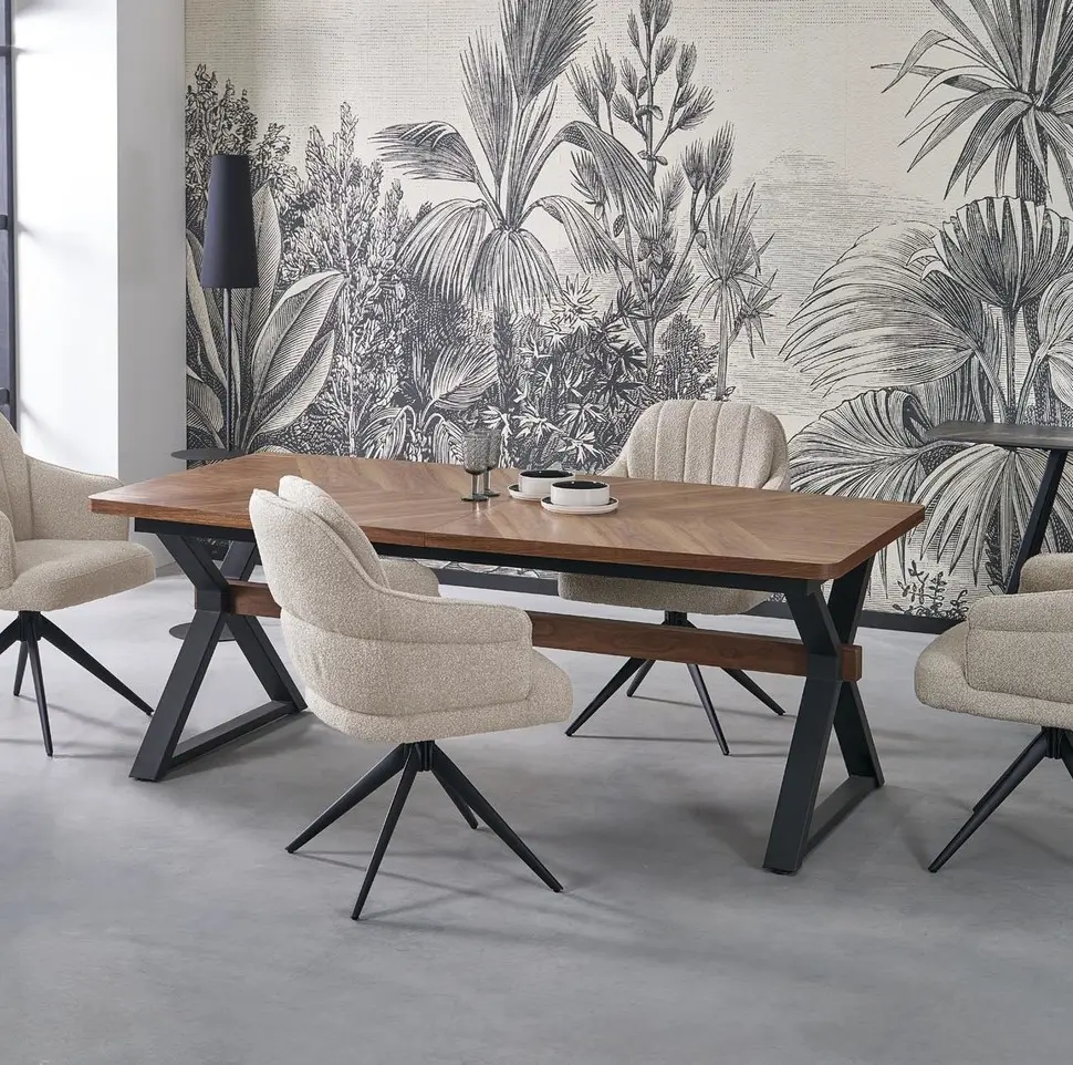 Masa extensibila Halmar Baron 200/350 (Walnut/Black)