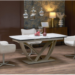Стол раскладной Halmar Benjamin (Beige Marble/Cashmere)