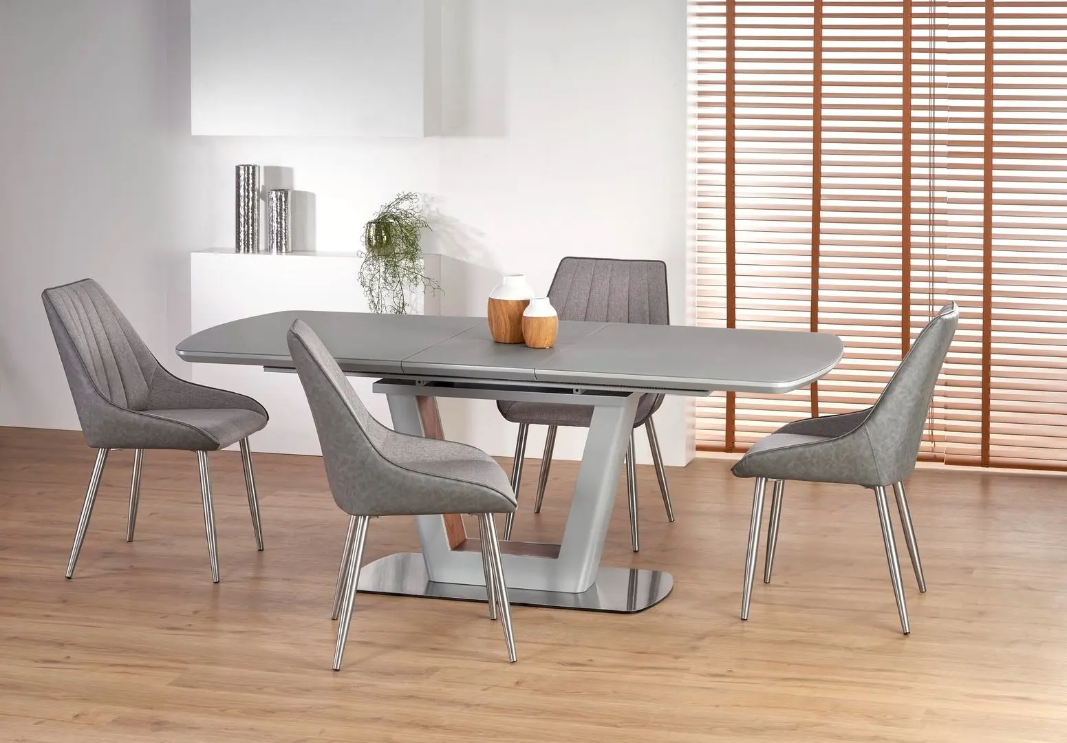 Стол раскладной Halmar Bilotti 160 (Grey) - 4