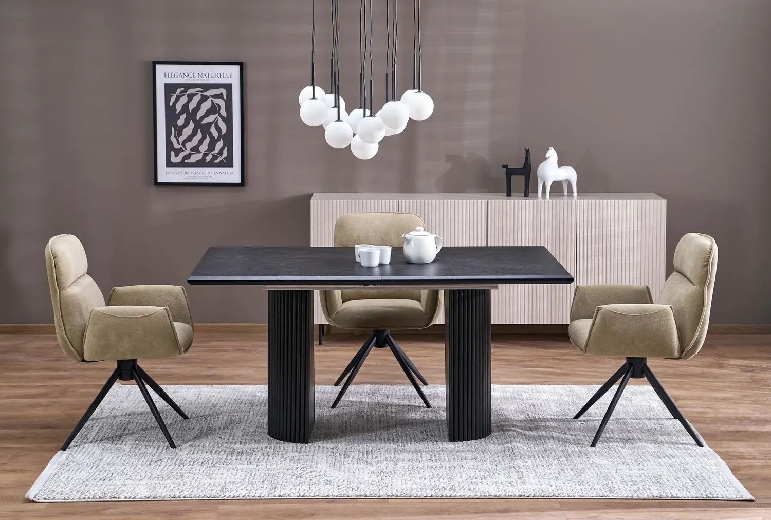 Masa extensibila Halmar Bolero 160/250 (Black)