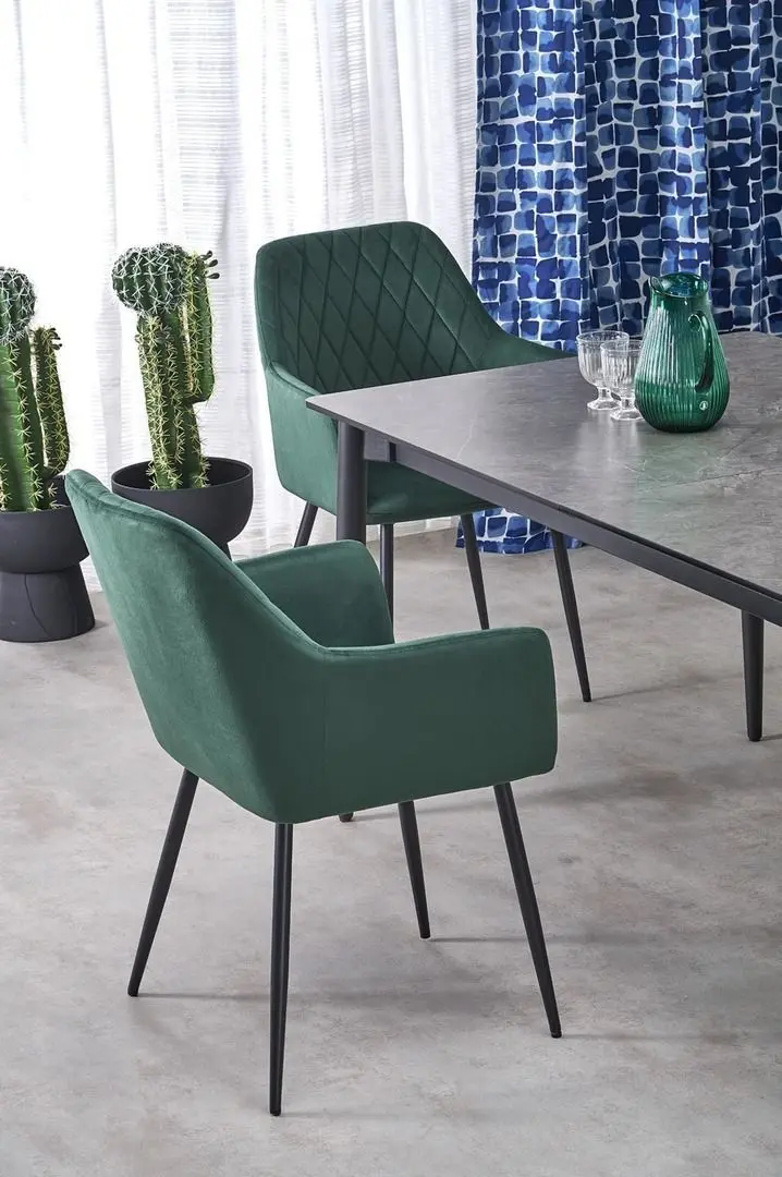 Masa extensibila Halmar Charles 180/260 (Grey Marble/Black)