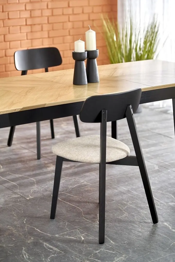 Masa extensibila Halmar Edmondo 160/240x75 (Natural Oak/Black)