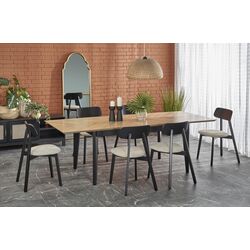 Masa extensibila Halmar Edmondo 160/240x75 (Natural Oak/Black) Thumb