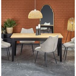 Masa extensibila Halmar Edmondo 160/240x75 (Natural Oak/Black)