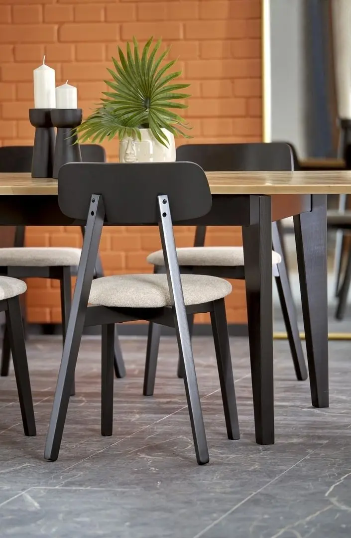 Masa extensibila Halmar Edmondo 160/240x75 (Natural Oak/Black)