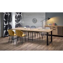 Стол раскладной Halmar Edmondo 160/310x76 (Wotan Oak/Black) Thumb