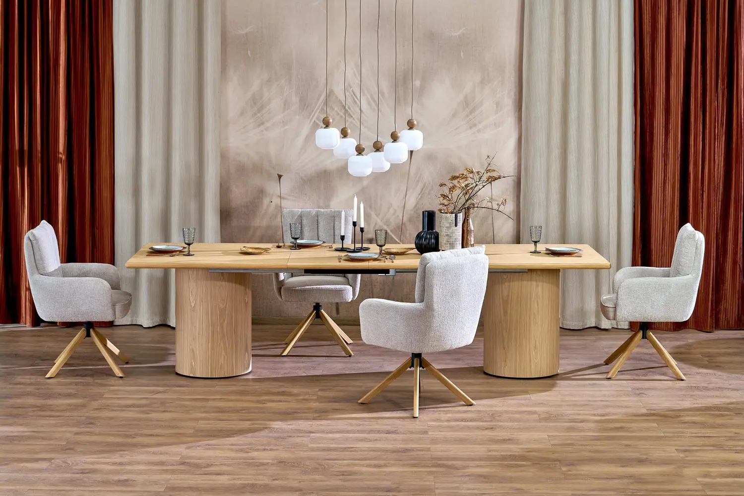 Стол раскладной Halmar Everest (Natural Oak) - 9