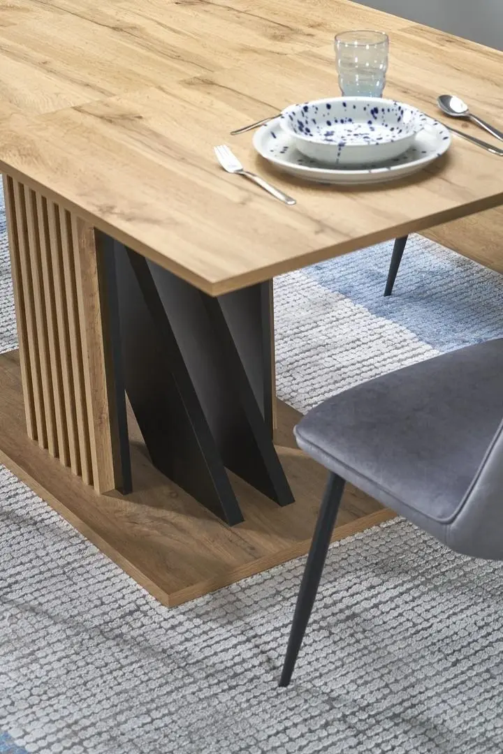 Стол раскладной Halmar Fabiano 130/175x85cm (Artisan Oak/Black)