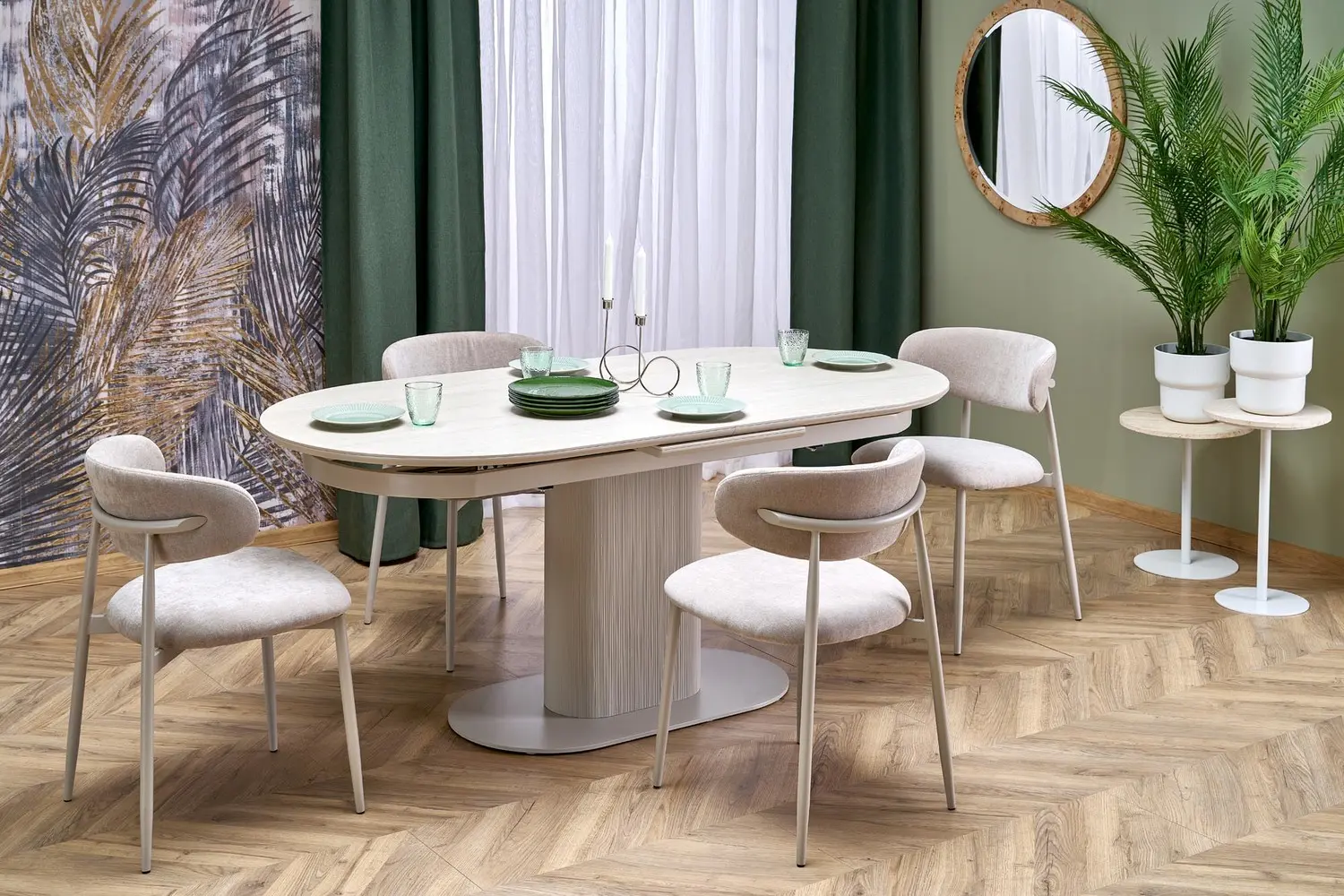 Стол раскладной Halmar Falone (Travertine/Cashmere) - 8