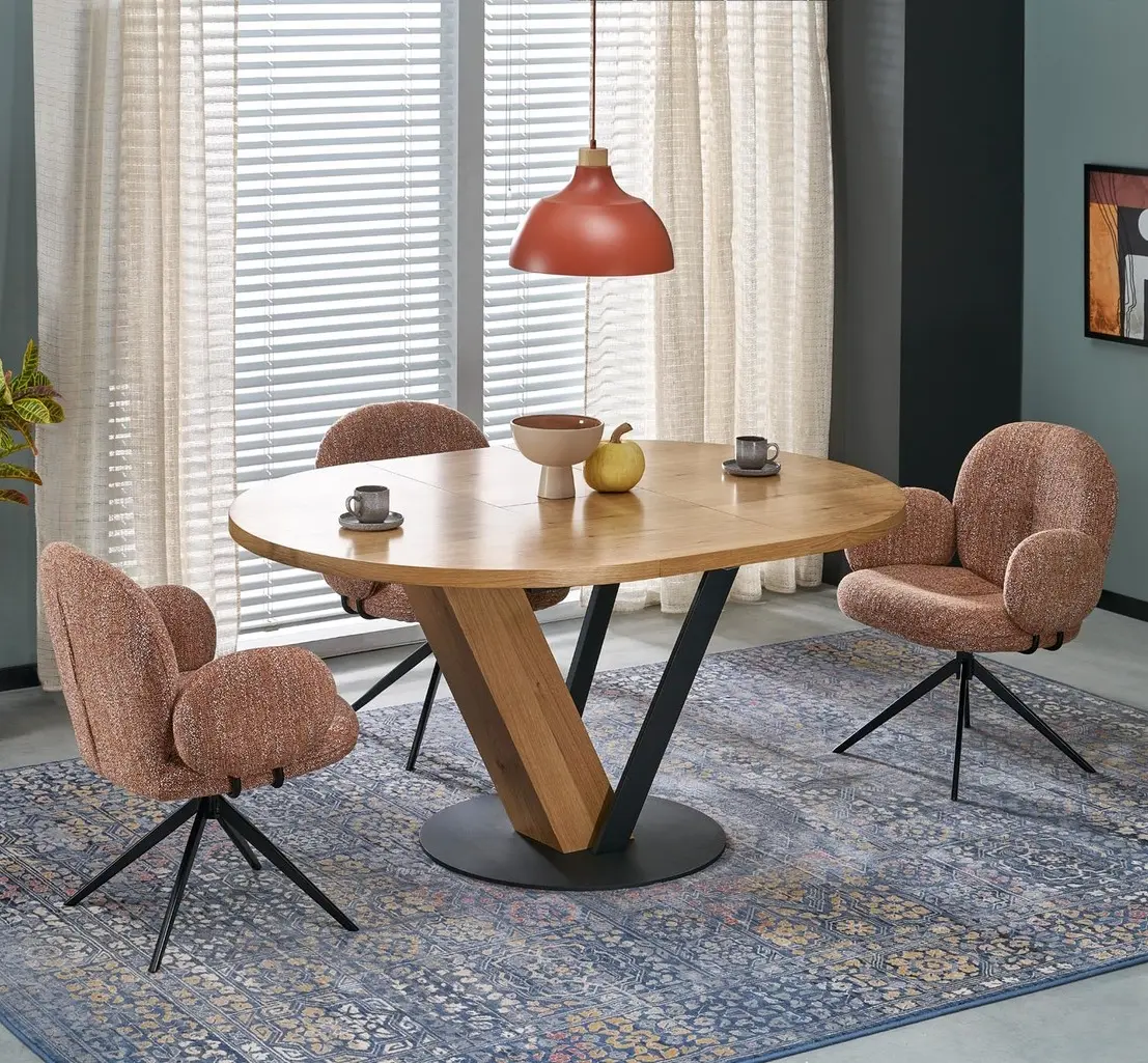 Masa extensibila Halmar Fanis 120/160 (Natural/Black)