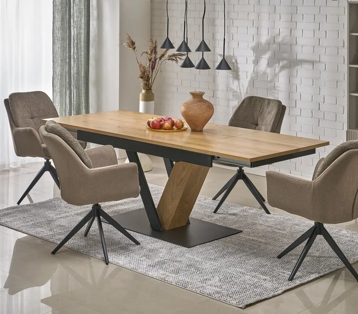 Masa extensibila Halmar Fanis 160/220 (Natural/Black)