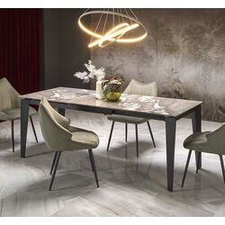 Masa extensibila Halmar Felix 141/201 (Grey Marble/Black)
