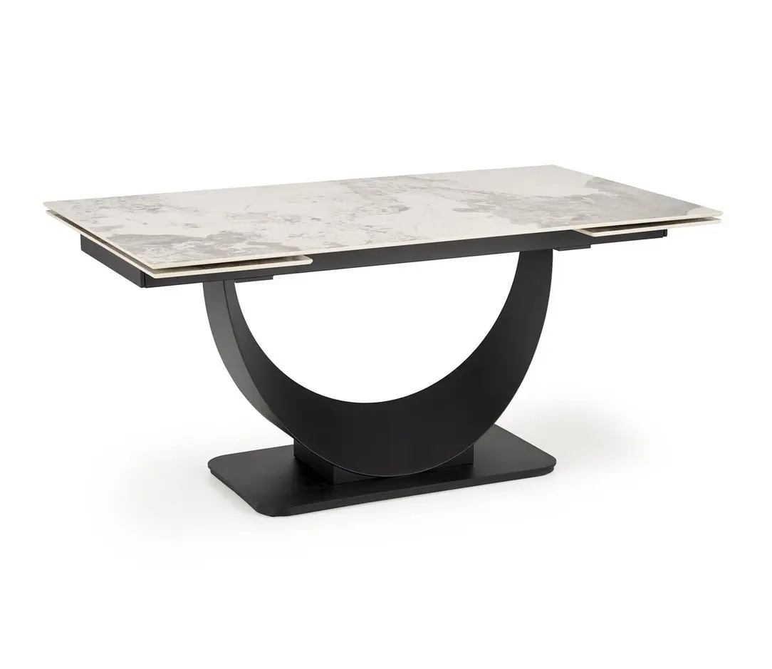 Masa extensibila Halmar Fernando 160/240 (White Marble/Black)