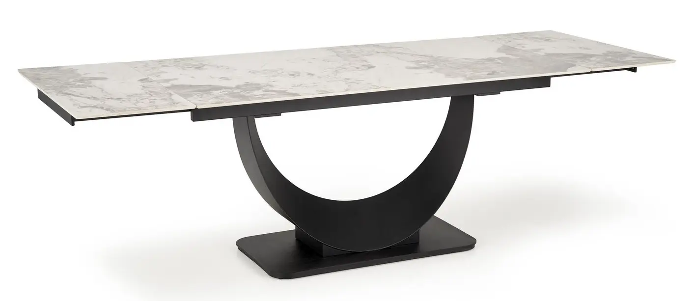 Masa extensibila Halmar Fernando 160/240 (White Marble/Black)