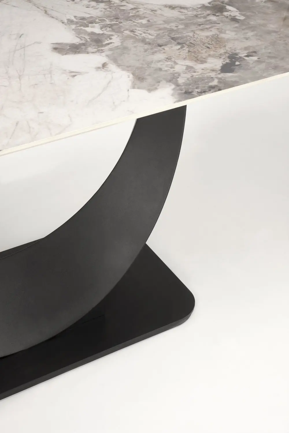 Masa extensibila Halmar Fernando 160/240 (White Marble/Black)