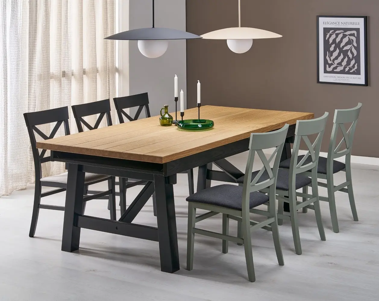 Masa extensibila Halmar Fiesta 200/280 (Oak/Black)