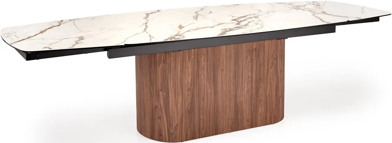 Стол раскладной Halmar Flavor (Beige Marble/Walnut) - 3