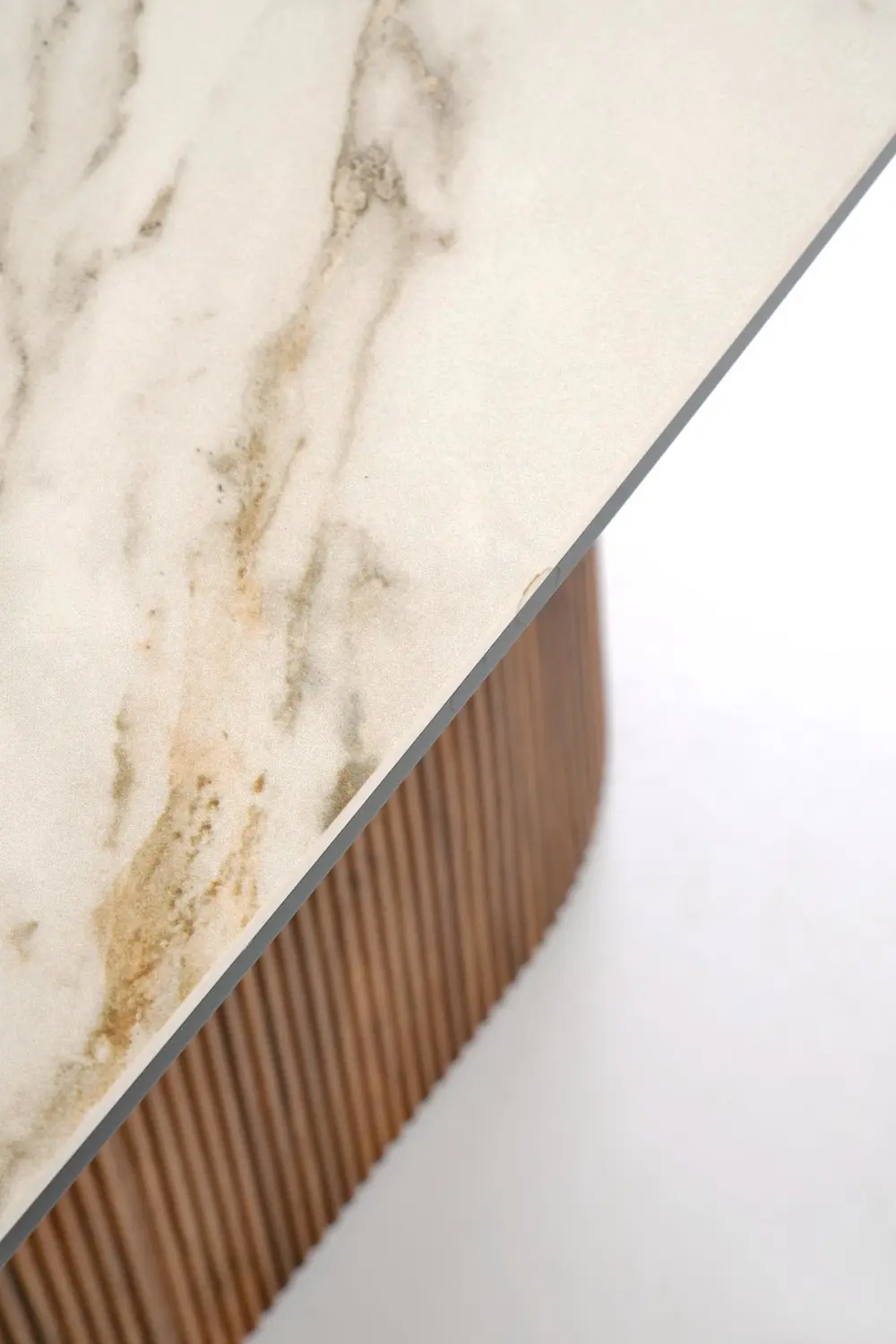 Стол раскладной Halmar Flavor (Beige Marble/Walnut) - 4