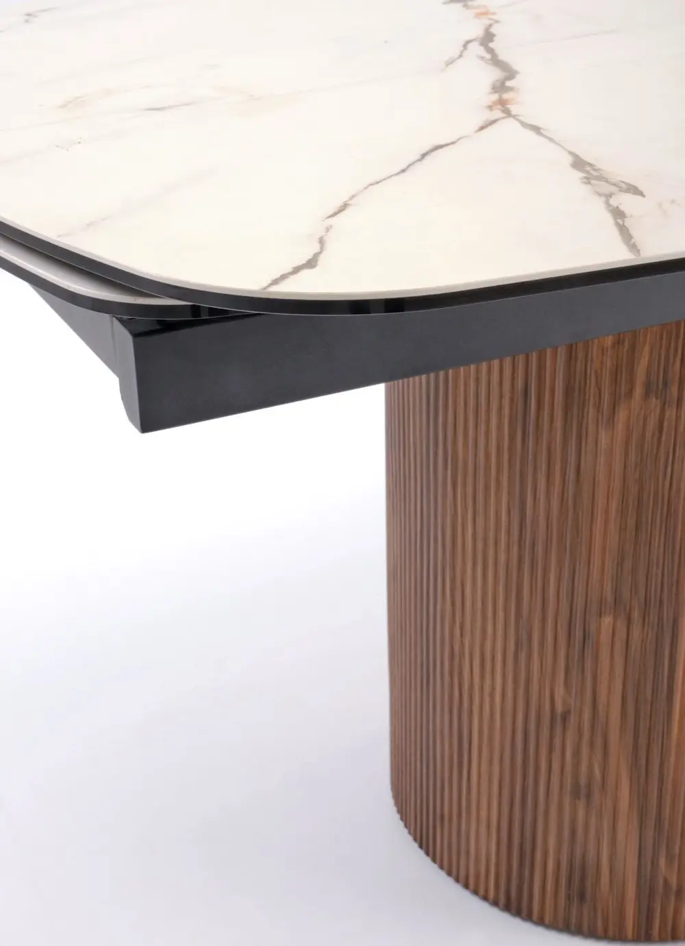 Стол раскладной Halmar Flavor (Beige Marble/Walnut) - 5