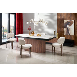 Стол раскладной Halmar Flavor (Beige Marble/Walnut) Thumb