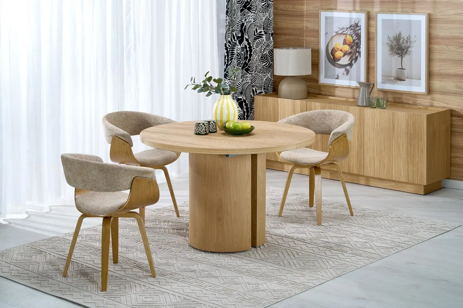 Стол раскладной Halmar Garibaldi (Natural Oak) - 10