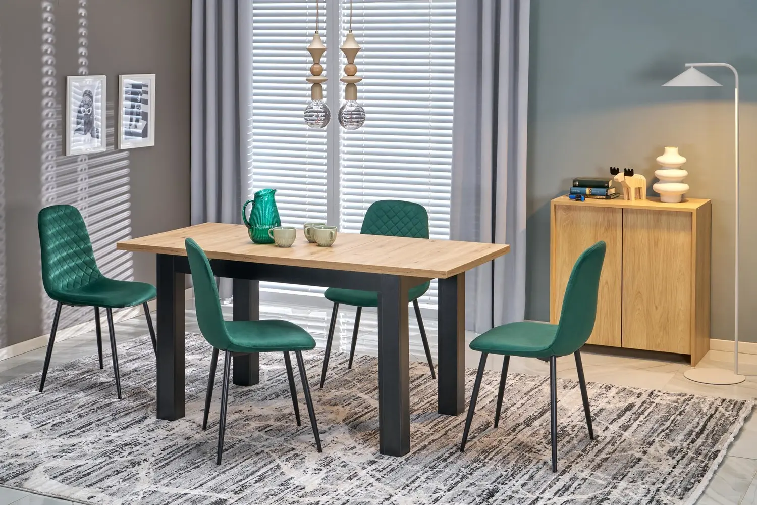 Стол раскладной Halmar Gizmo (Artisan Oak/Black) - 7