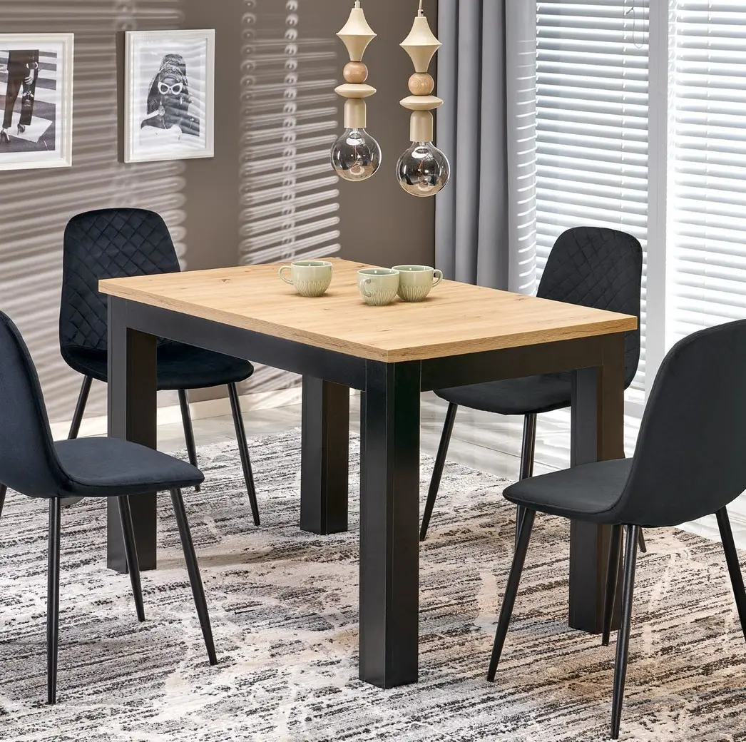 Стол раскладной Halmar Gizmo (Artisan Oak/Black)