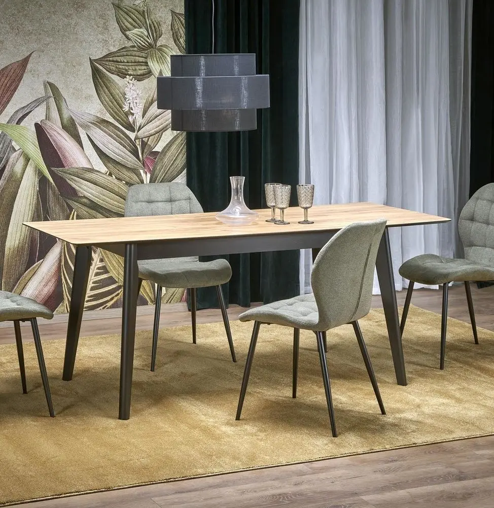 Masa extensibila Halmar Gulian 140/180x75 (Wotan Oak/Black)