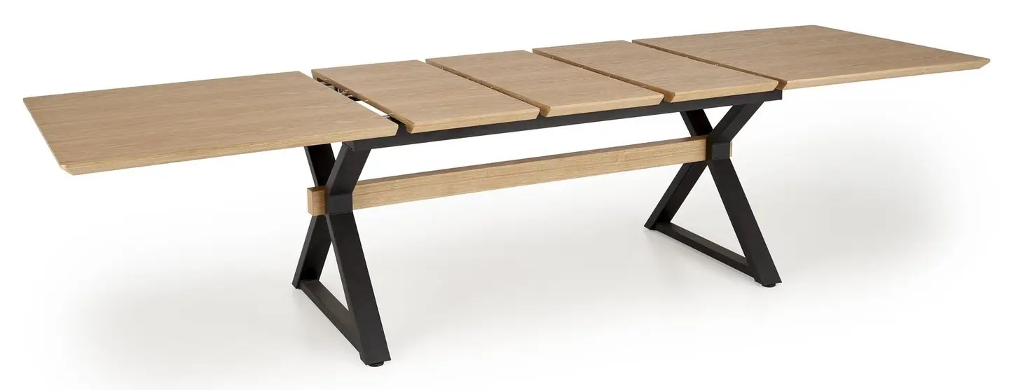 Стол раскладной Halmar Henry 180/300 (Natural/Black)