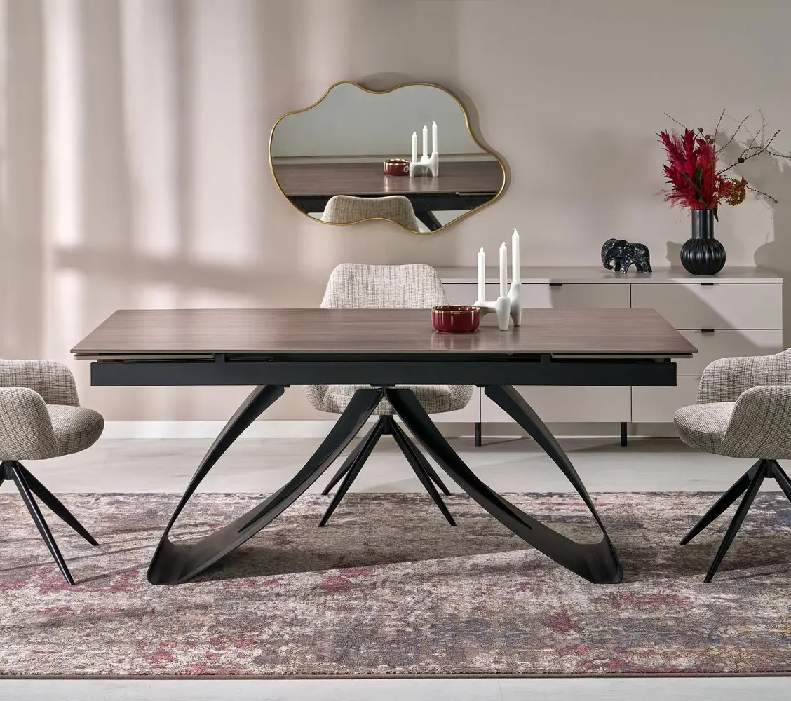 Masa extensibila Halmar Hilario 180/260 (Walnut/Black)