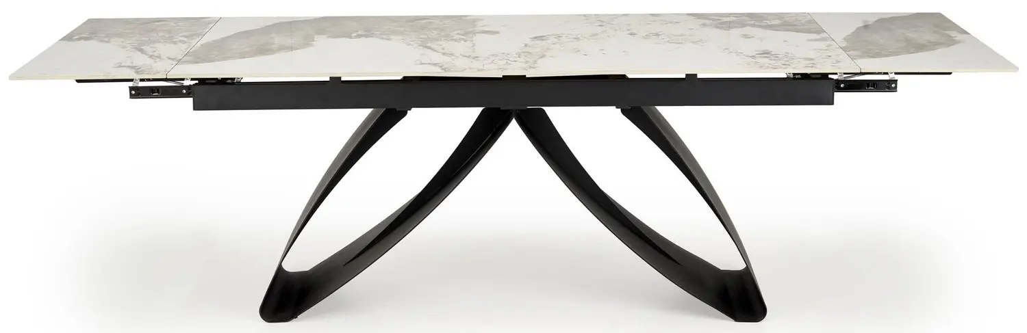 Masa extensibila Halmar Hilario 180/260 (White Marble/Black)