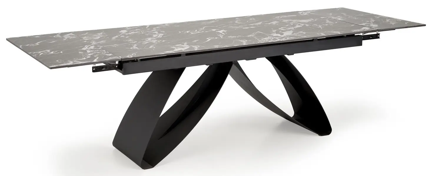 Masa extensibila Halmar Hilario (Black Marble)