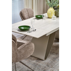 Стол раскладной Halmar Hilario (Light Travertine/Cashmere) Thumb